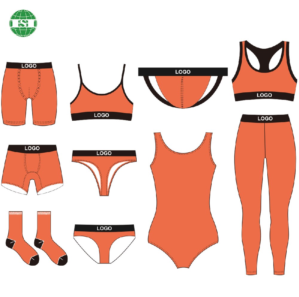 Plain color orange apparel mock up for men women kids