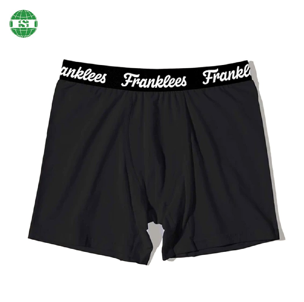 Men's black luxury boxer briefs underwear