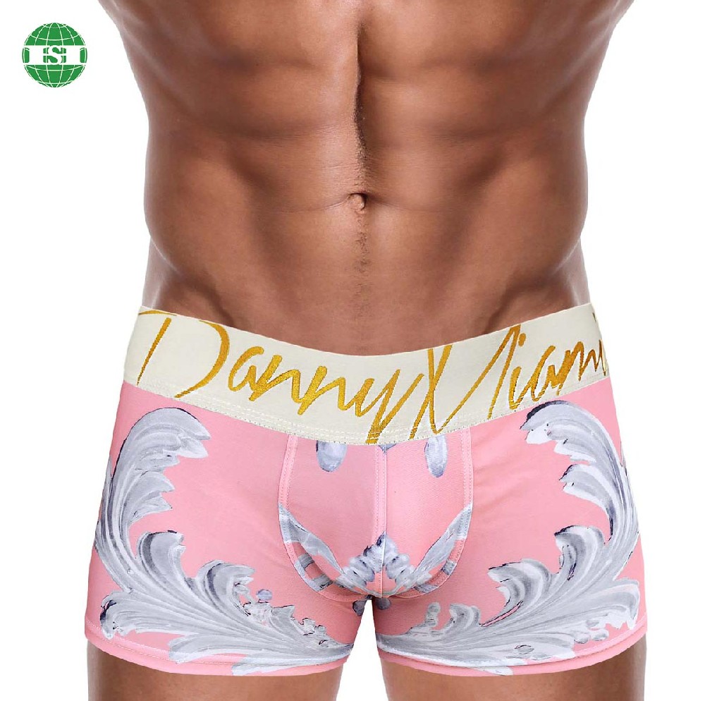 Custom logo graphic print men's trunks luxury underwear