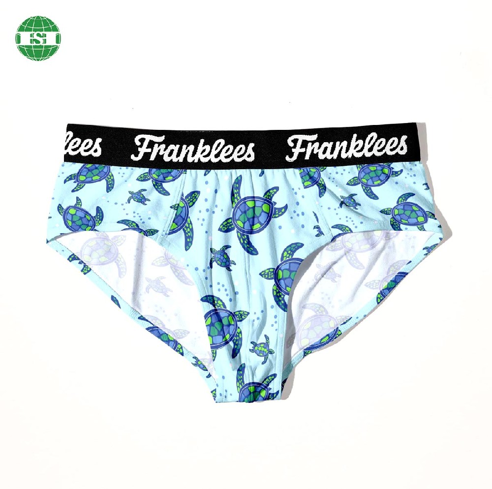 Sea turtle print men's briefs underwear 90% polyester 10% spandex customised your own design