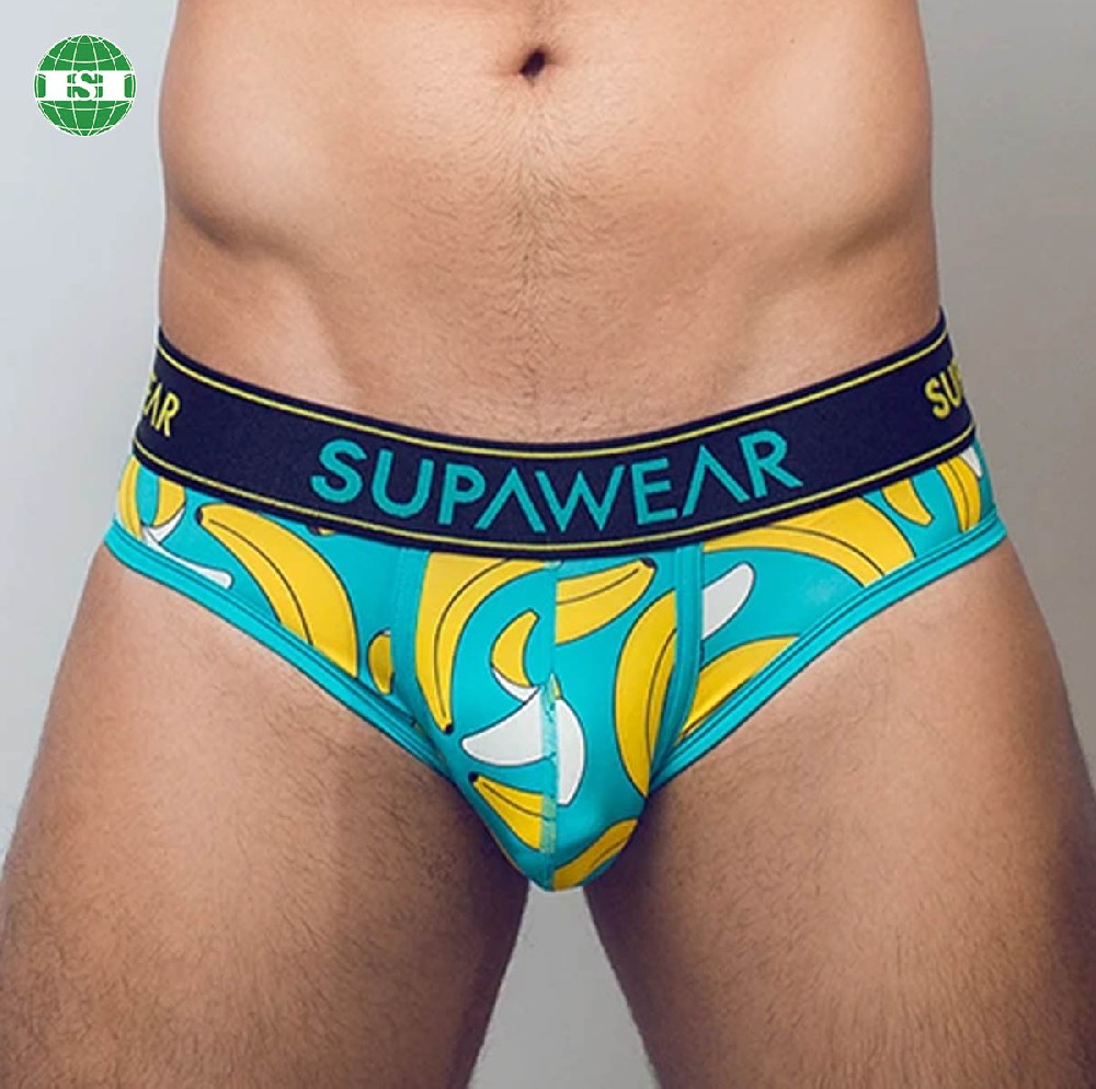 Banana print men's funny briefs underwear customized with your own design
