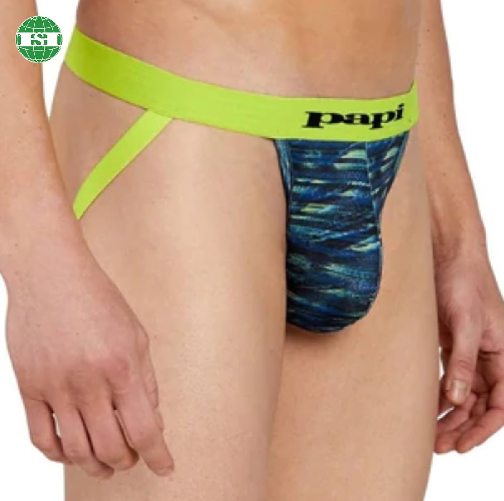 Plain yellow butt strap men's jockstrap underwear customised with your own brand name