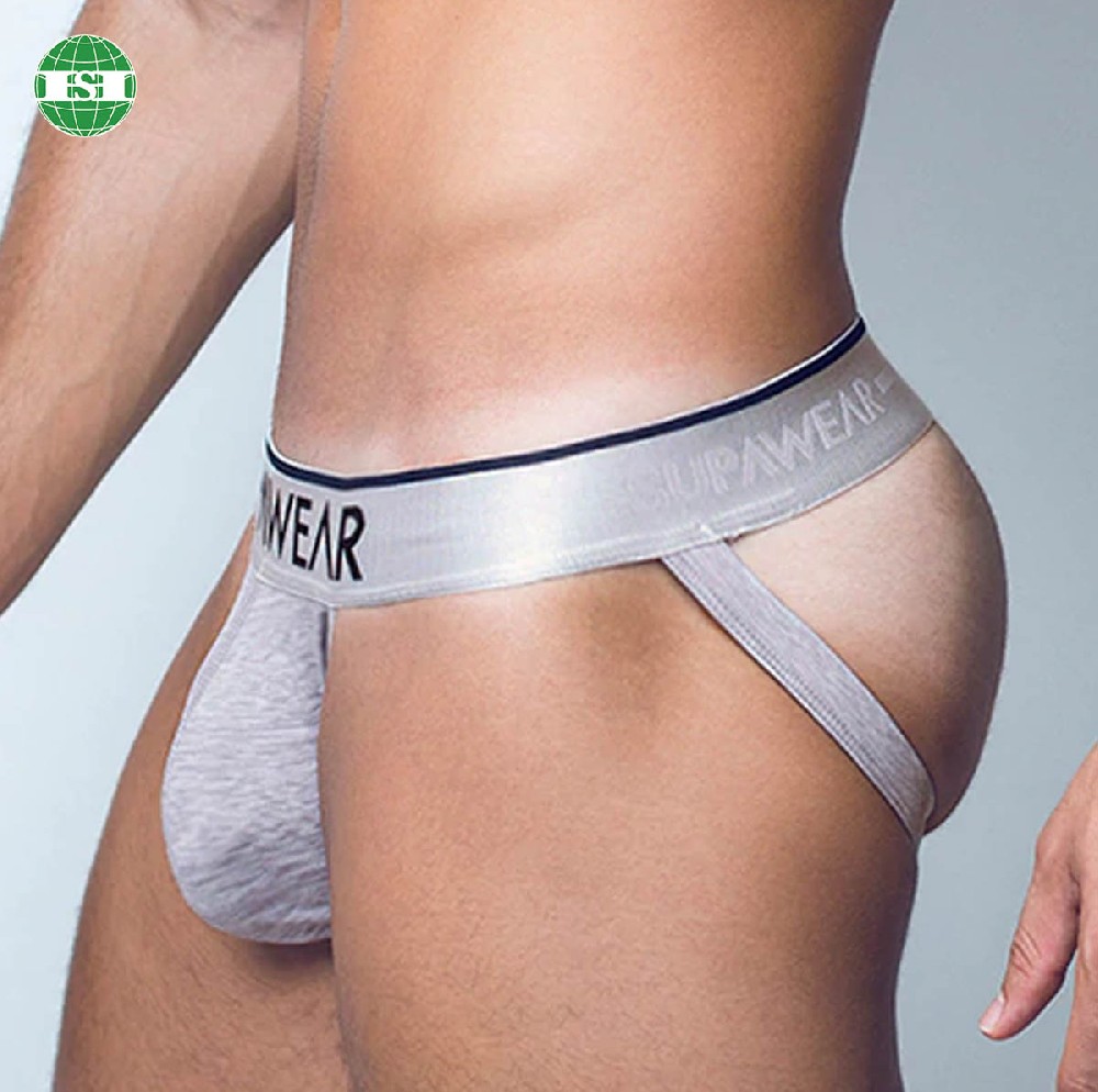 Organic cotton grey jockstraps full customization with your own tech pack