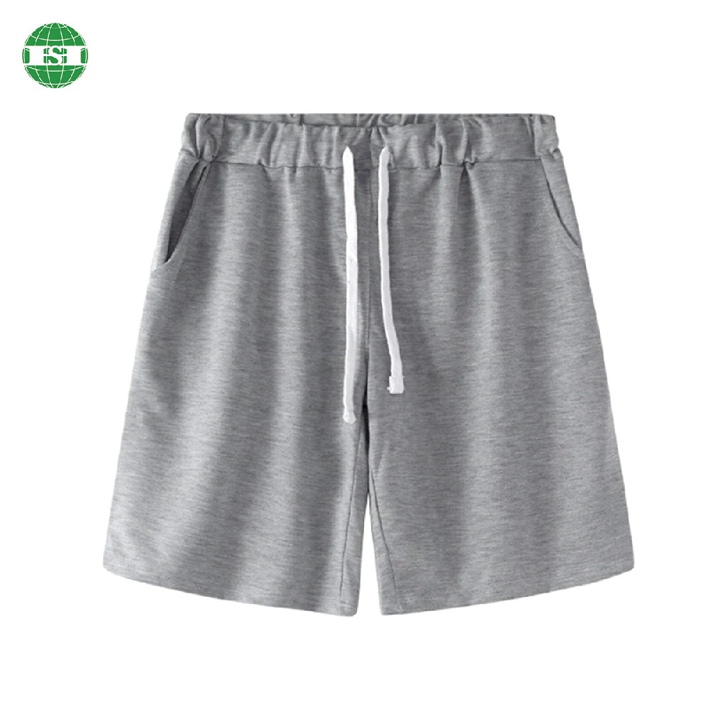 Grey cotton men's board shorts with customization