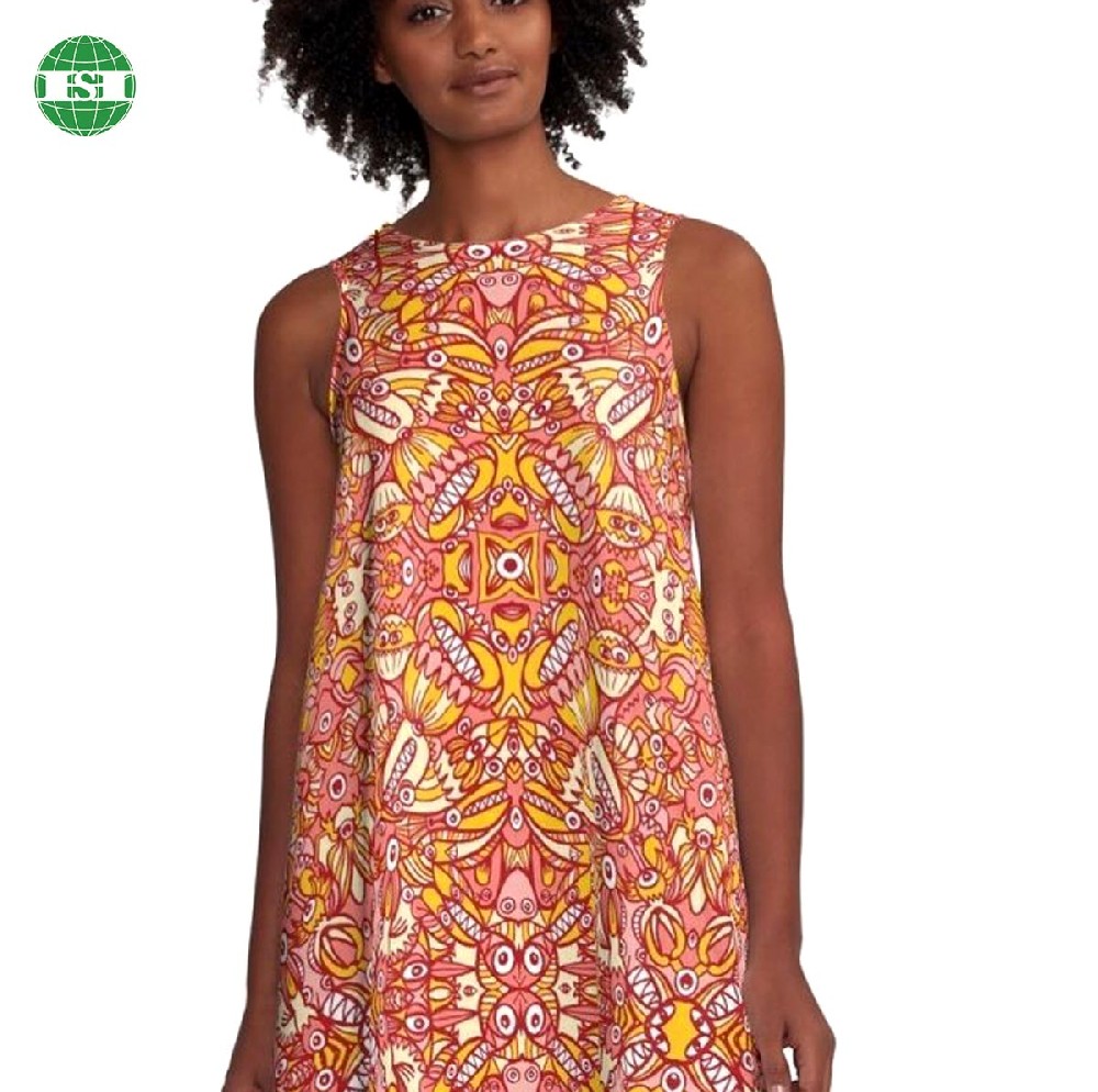 Tribe design print dress for women fully customized with your own design