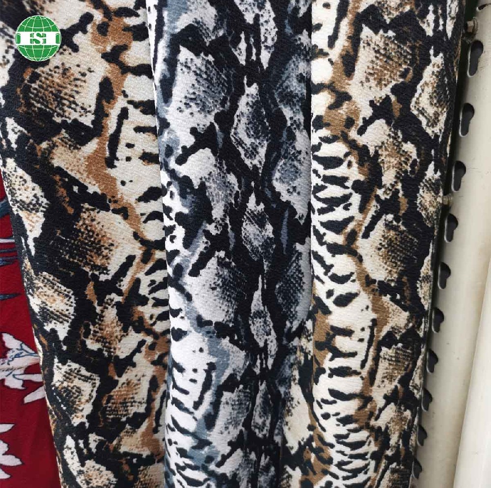 Leopard print and boa skin design print spandex fabric for underwear swimwear lounge wear