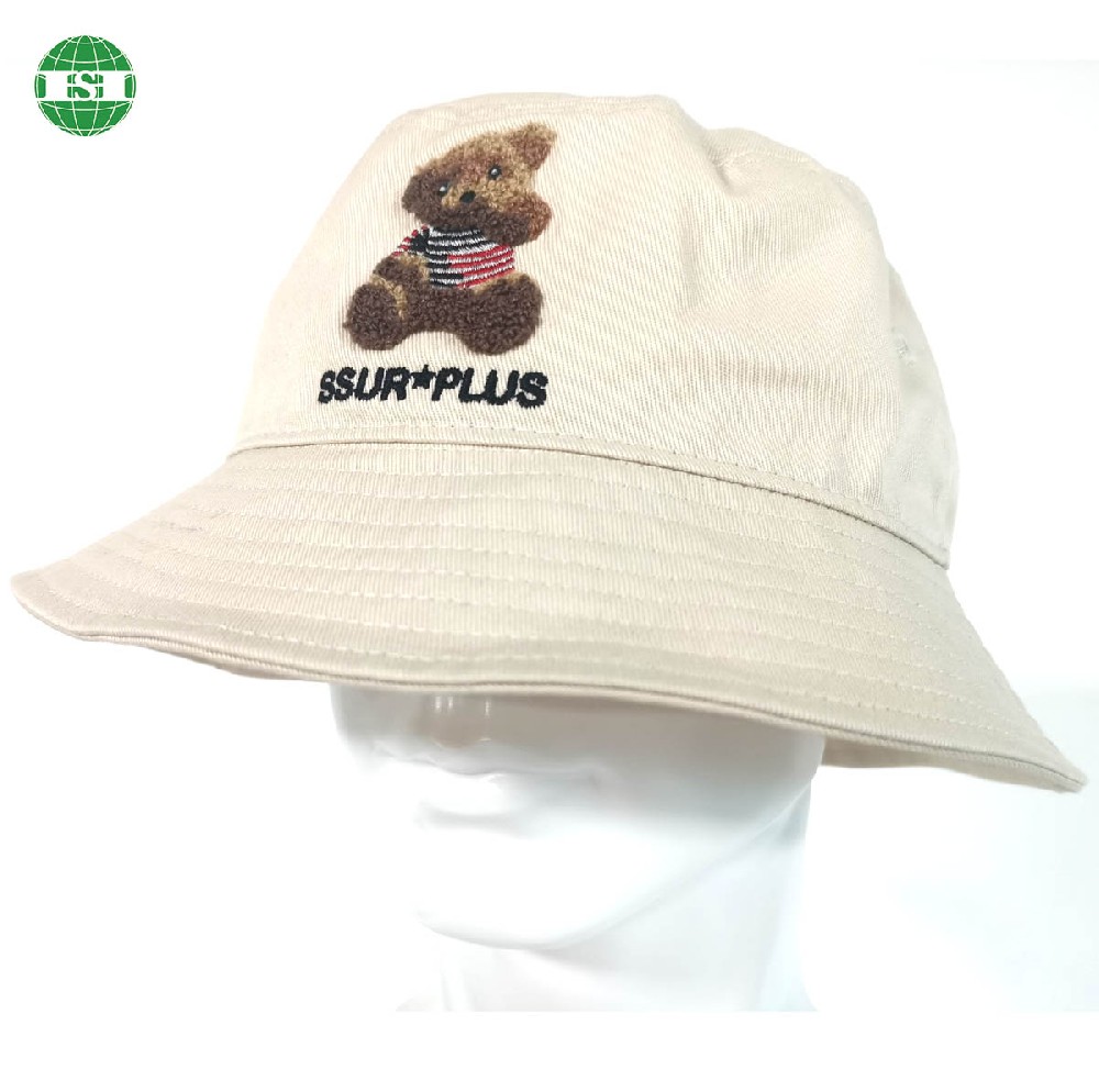 Bucket hats brushed bear logo everything can be customized