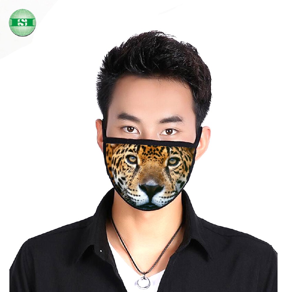 Leopard design print face mask for adult full customization