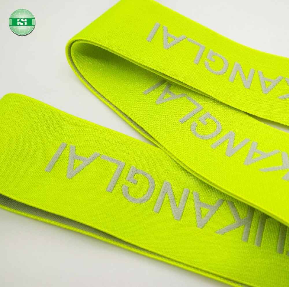 Woven letters shiny elastic tape for underwear