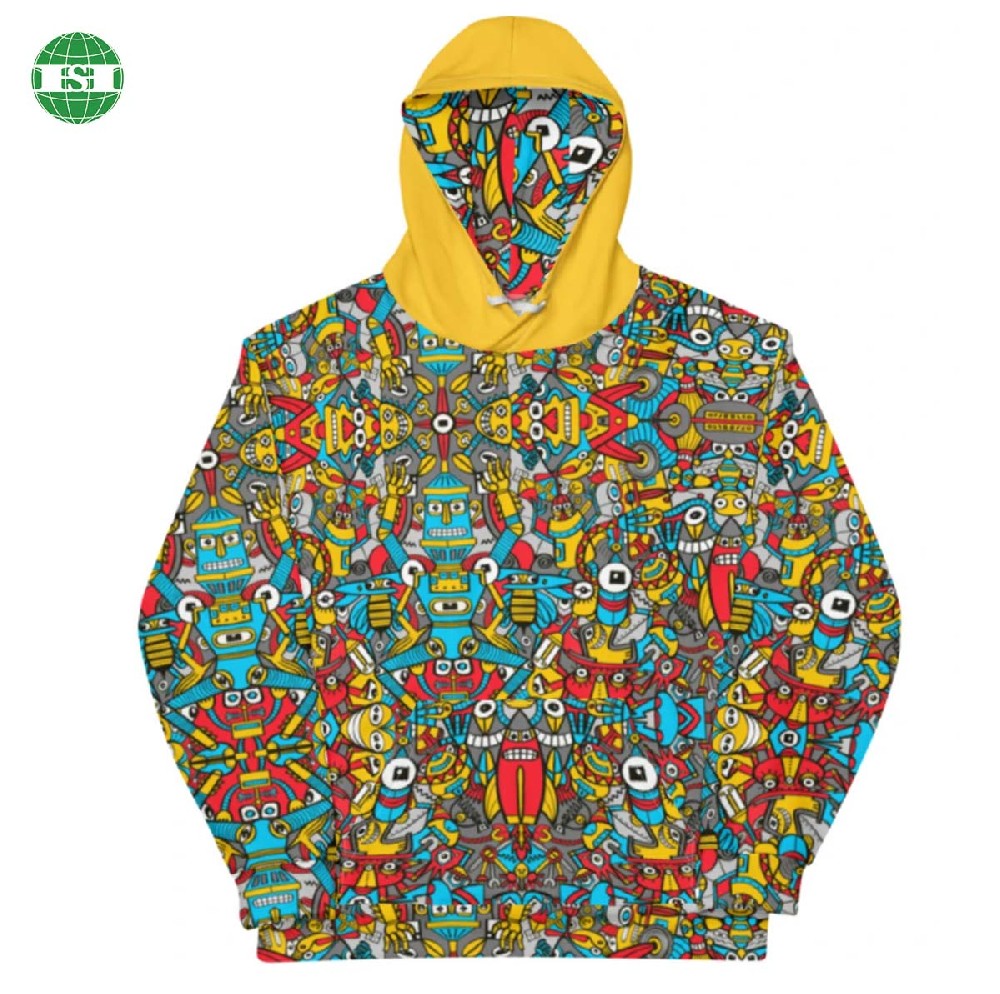 Graphic print male pull over hoodies full customization
