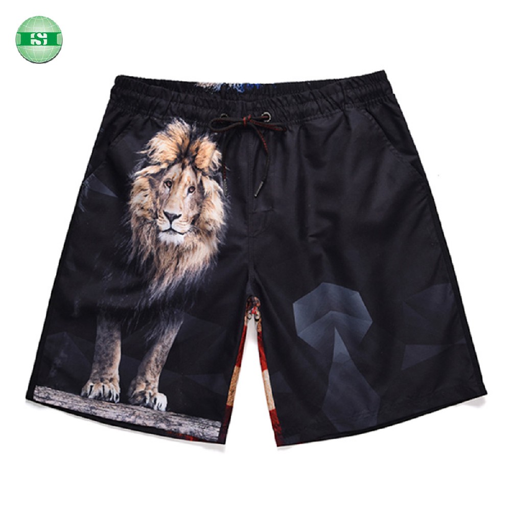 Lion print board shorts fully customized with your own design