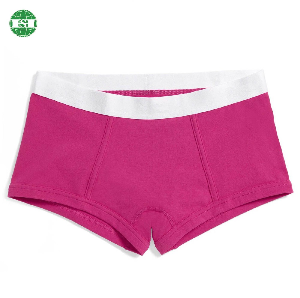 Pink boxer shorts for women 95% modal 5%spandex customised logo