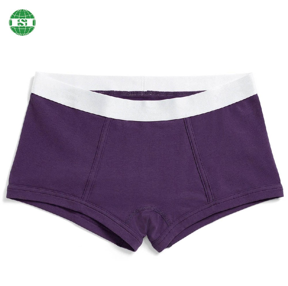 Purple boy shorts for women 95% bamboo 5%spandex custom logo