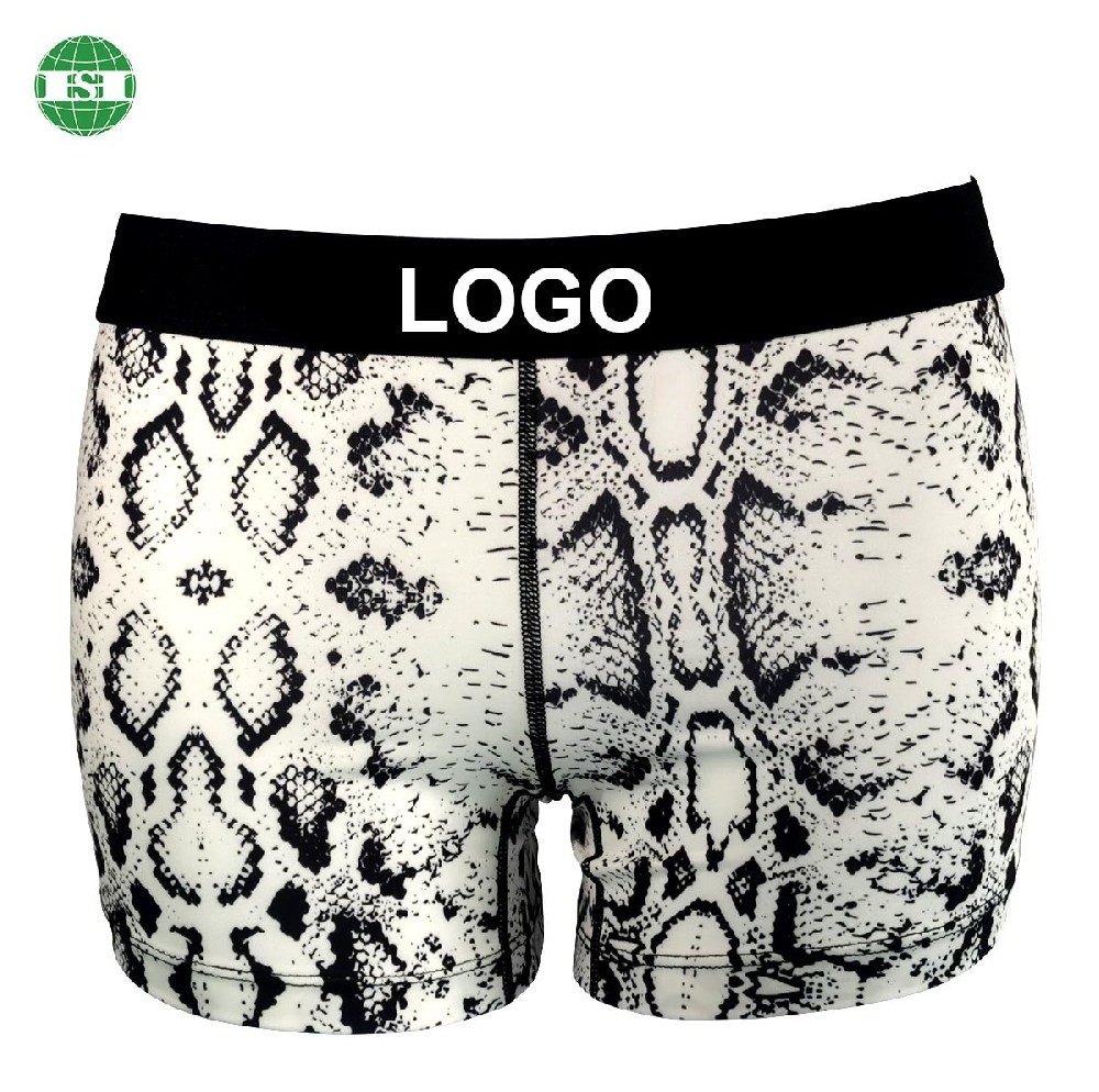 Boa skin design print boy shorts for women custom logo