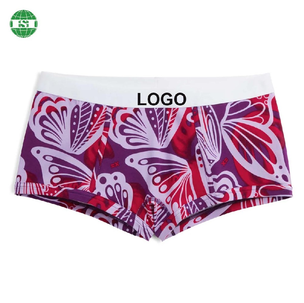 Butterfly print boy shorts for girls support customization