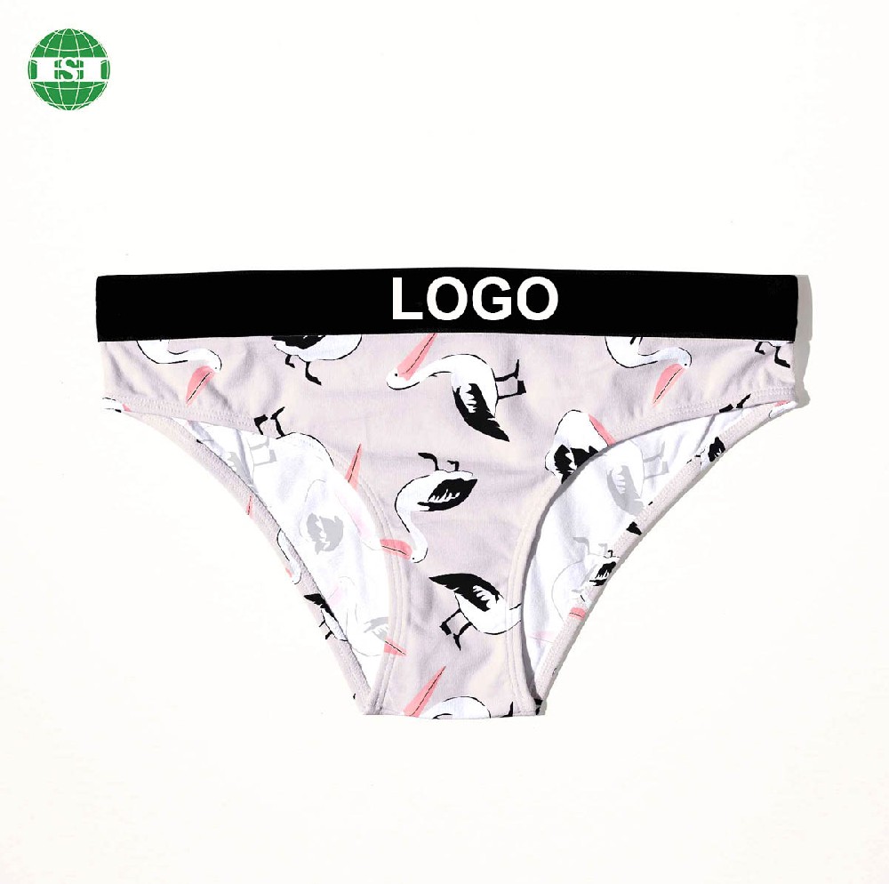 Pelican print girl's briefs underwear support customization