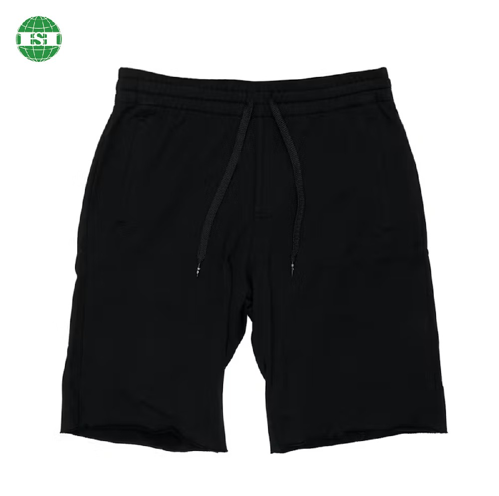 Boy's Black cotton shorts support customization