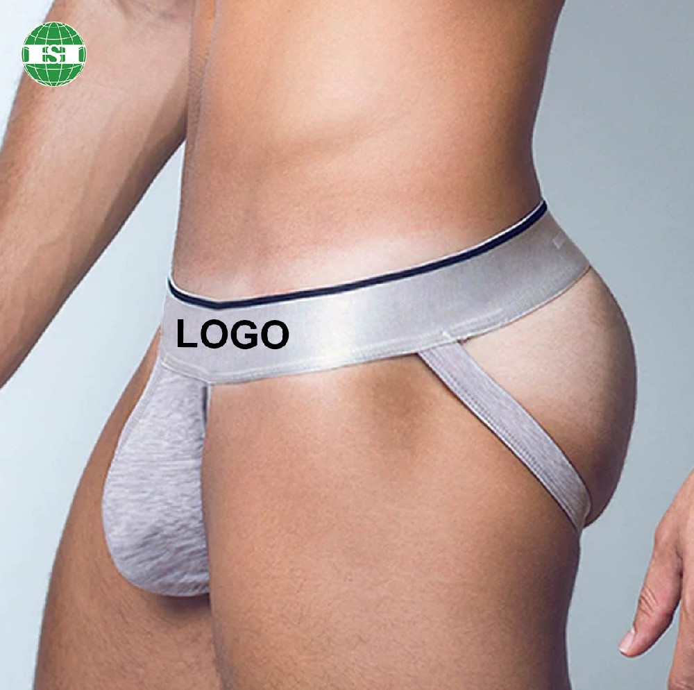 Organic cotton grey jockstraps full customization with your own tech pack