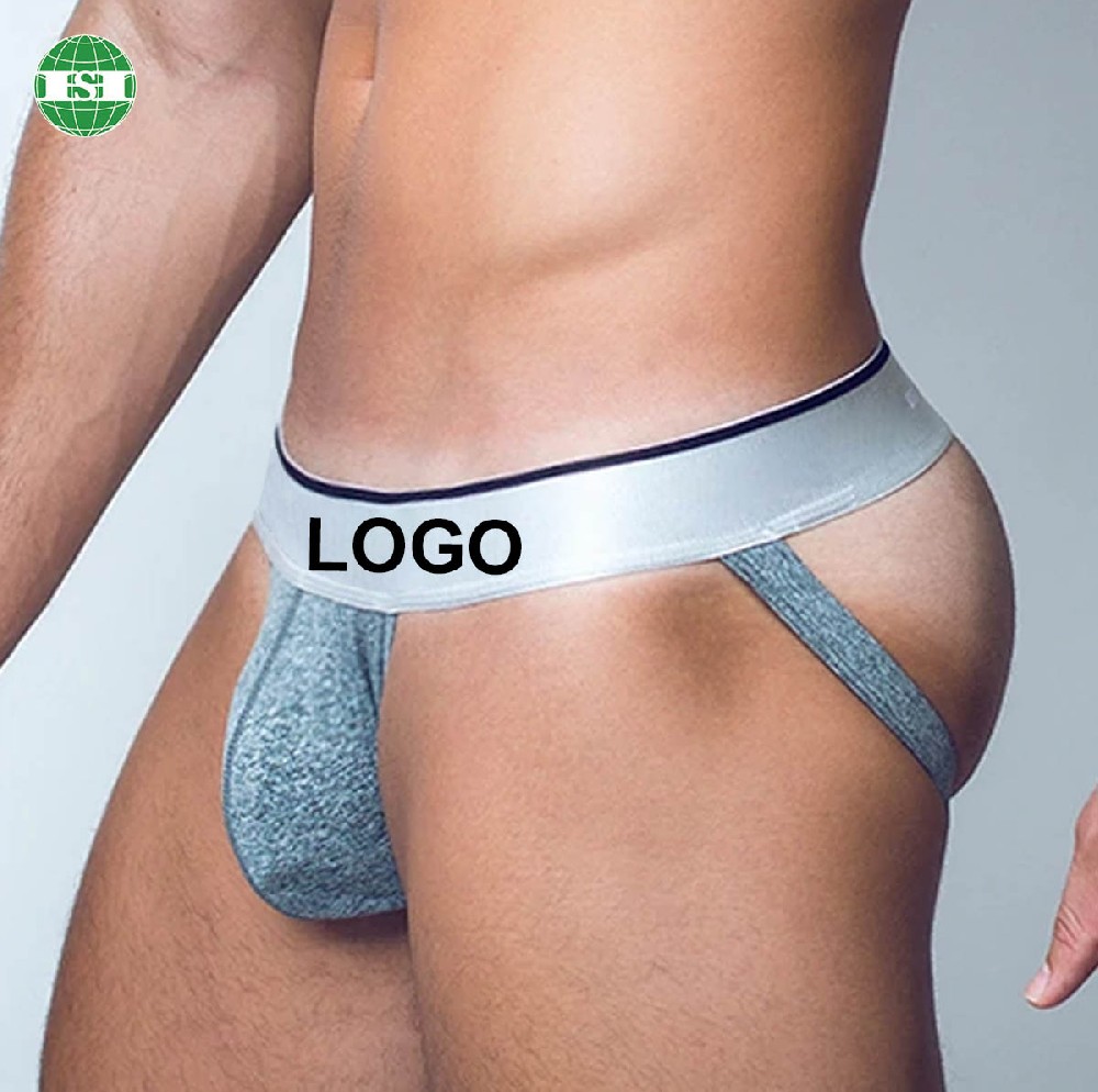 95% cotton 5 % spandex light grey jockstraps fully customized men's underwear