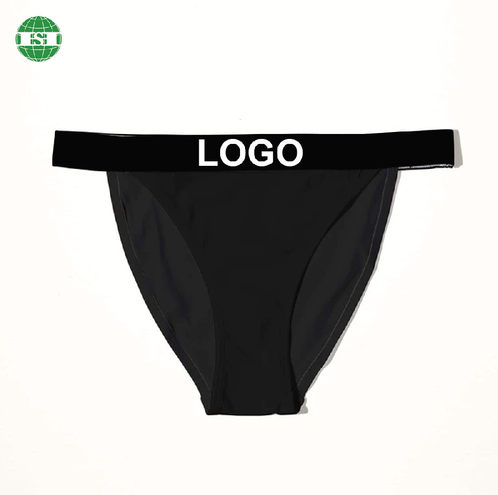 Bamboo spandex black underwear women's thong full customization with your own tech pack