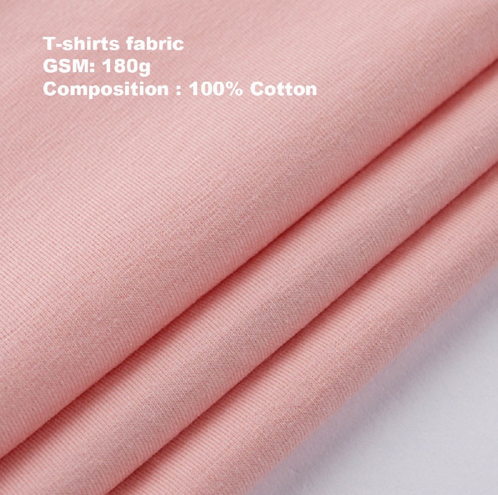 T-shirts Jersey fabric 180GSM 100% Cotton